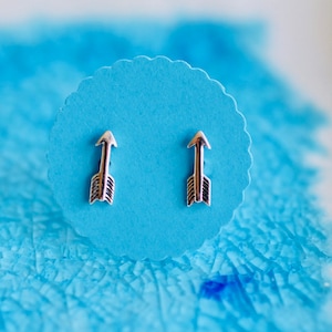 Mini Arrow Earrings -Sterling Silver Stud Earrings -Stud Earrings - Arrow Jewelry - Arrow Earrings - Sterling Silver Post Earrings