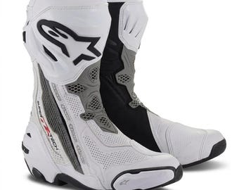 Botas Alpinestars Supertech para motociclismo de competición, botas deportivas para moto y calzado para carreras en pista.