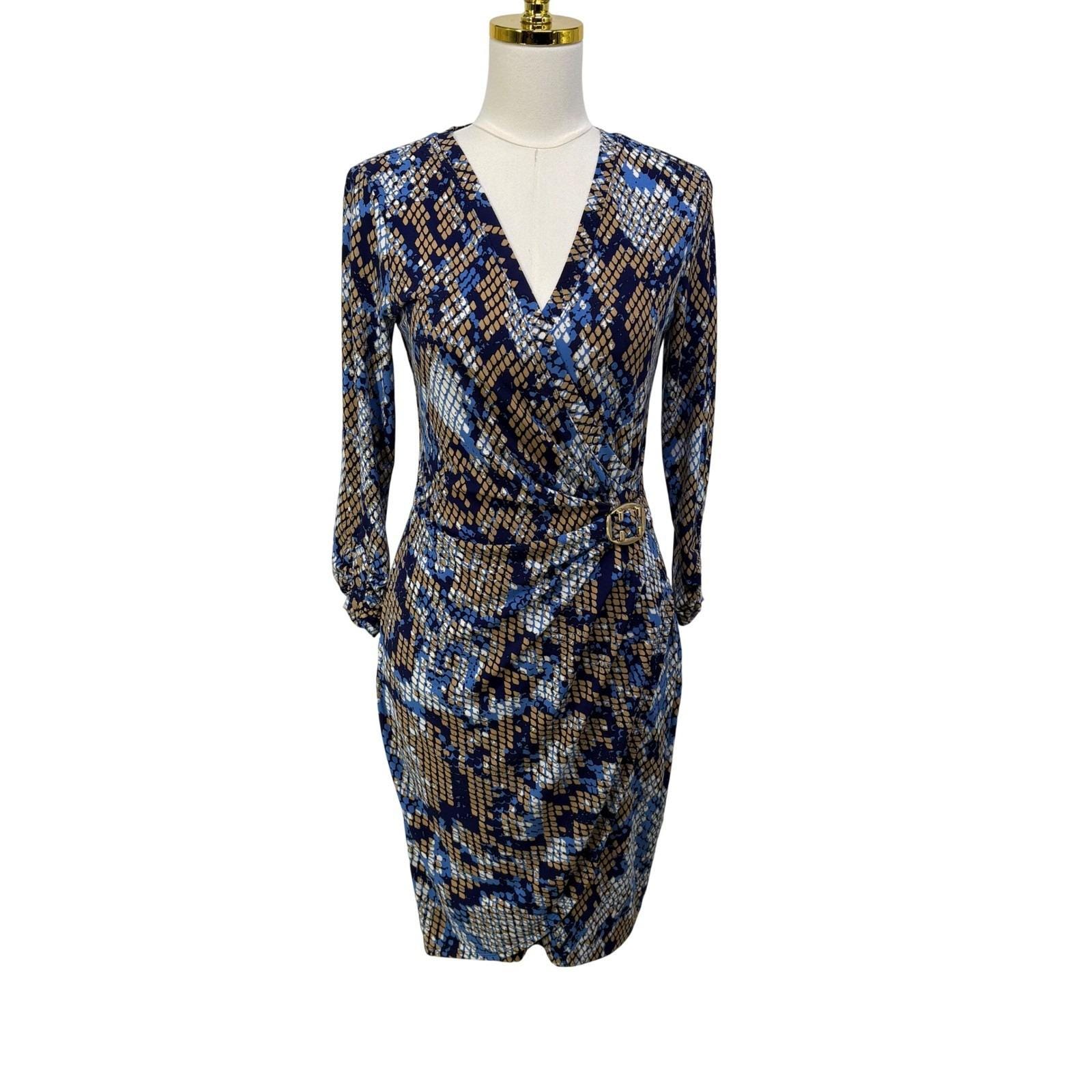 blue snakeskin dress Midi dress
