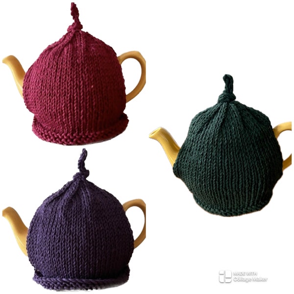 Hand Knitted Cotton Tea Cosy - Small