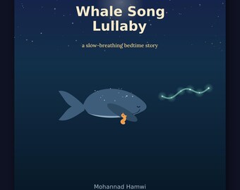 Whale Song Lullaby - printable bedtime picture book | Instant Download | Printable PDF