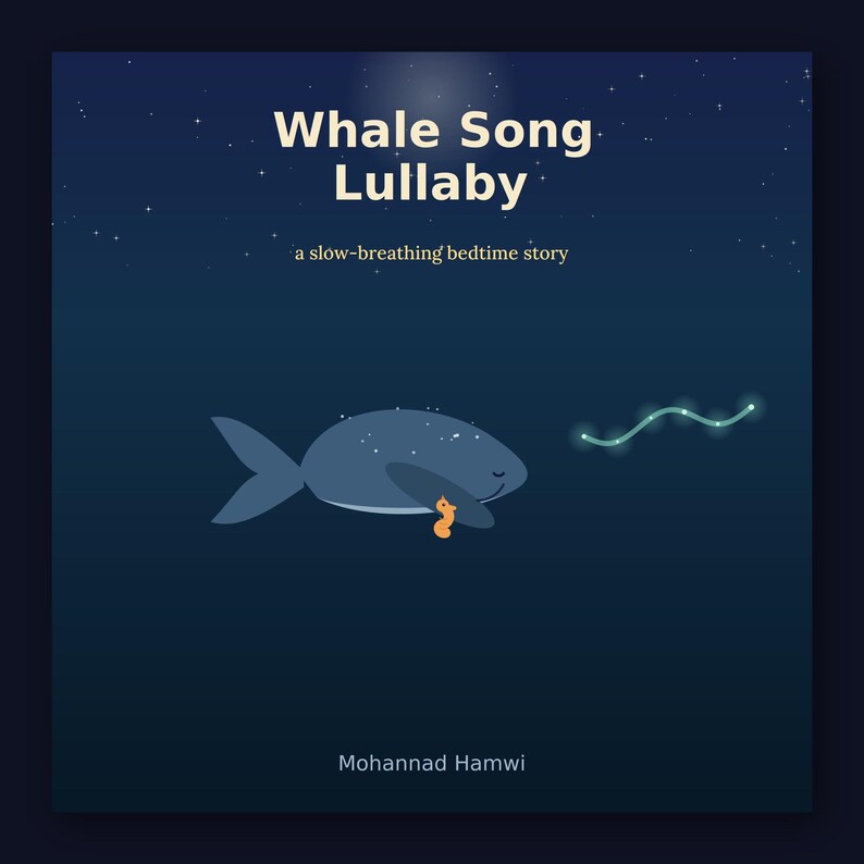 Whale Song Lullaby - printable bedtime picture book | Instant Download | Printable PDF image 1