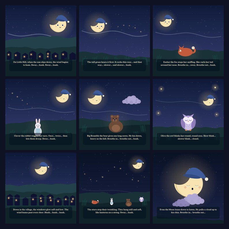 Hush, Little Hill - printable bedtime picture book | Instant Download | Printable PDF image 4
