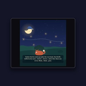 Counting the Fireflies - printable bedtime picture book | Instant Download | Printable PDF image 3