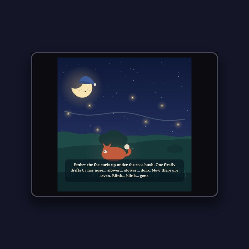 Counting the Fireflies - printable bedtime picture book | Instant Download | Printable PDF image 3