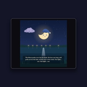 Lantern by the Lake - printable bedtime picture book | Instant Download | Printable PDF image 3
