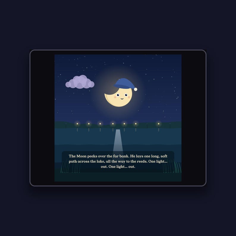 Lantern by the Lake - printable bedtime picture book | Instant Download | Printable PDF image 3