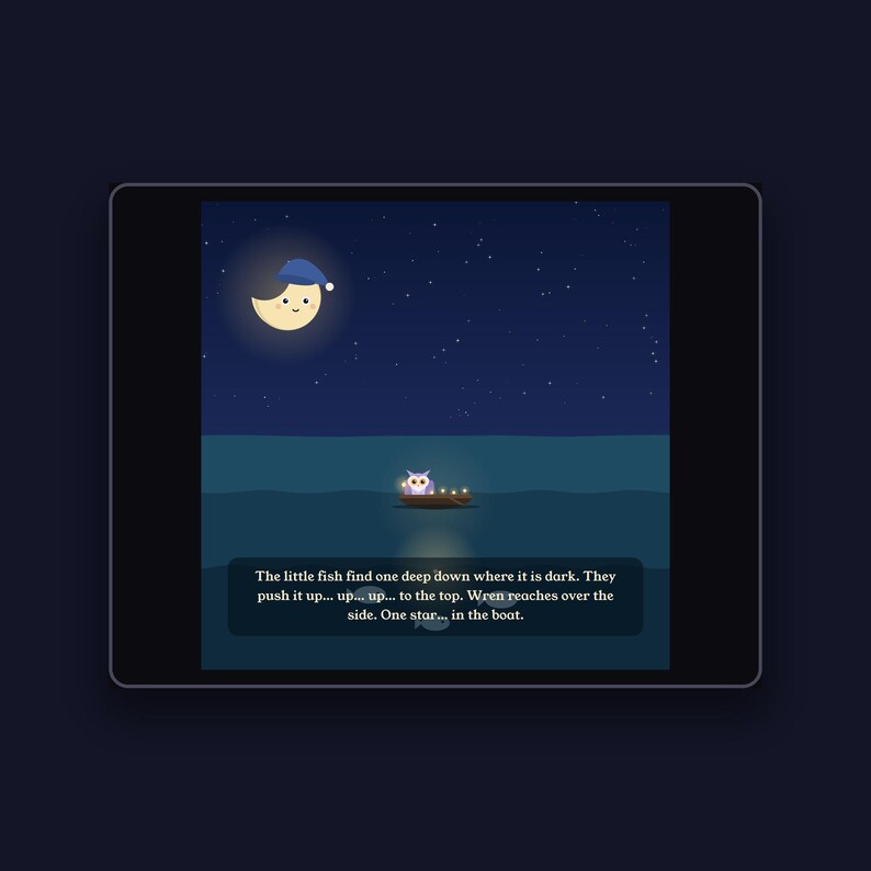 Wren and the Star-Boat - printable bedtime picture book | Instant Download | Printable PDF image 3