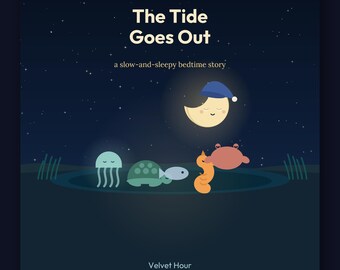 The Tide Goes Out - printable bedtime picture book | Instant Download | Printable PDF