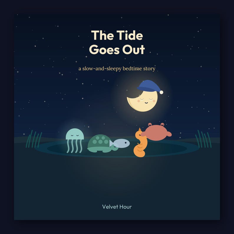 The Tide Goes Out - printable bedtime picture book | Instant Download | Printable PDF image 1