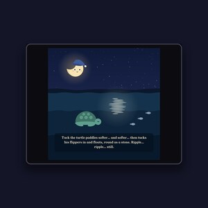La Luna en el Agua - Libro ilustrado para la hora de dormir (imprimible) / Descarga instantánea / PDF imprimible imagen 3