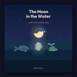 La Luna en el Agua - Libro ilustrado para la hora de dormir (imprimible) / Descarga instantánea / PDF imprimible imagen 1