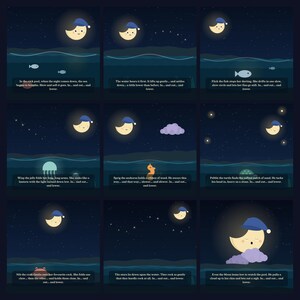 The Tide Goes Out - printable bedtime picture book | Instant Download | Printable PDF image 4