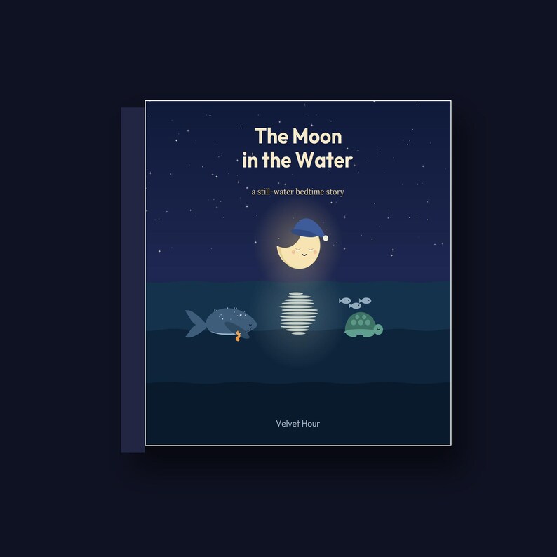 La Luna en el Agua - Libro ilustrado para la hora de dormir (imprimible) / Descarga instantánea / PDF imprimible imagen 2