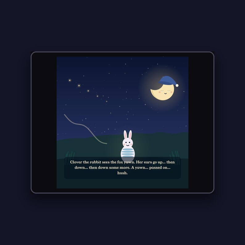 The Longest Yawn - printable bedtime picture book | Instant Download | Printable PDF image 3