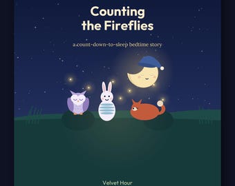 Counting the Fireflies - printable bedtime picture book | Instant Download | Printable PDF