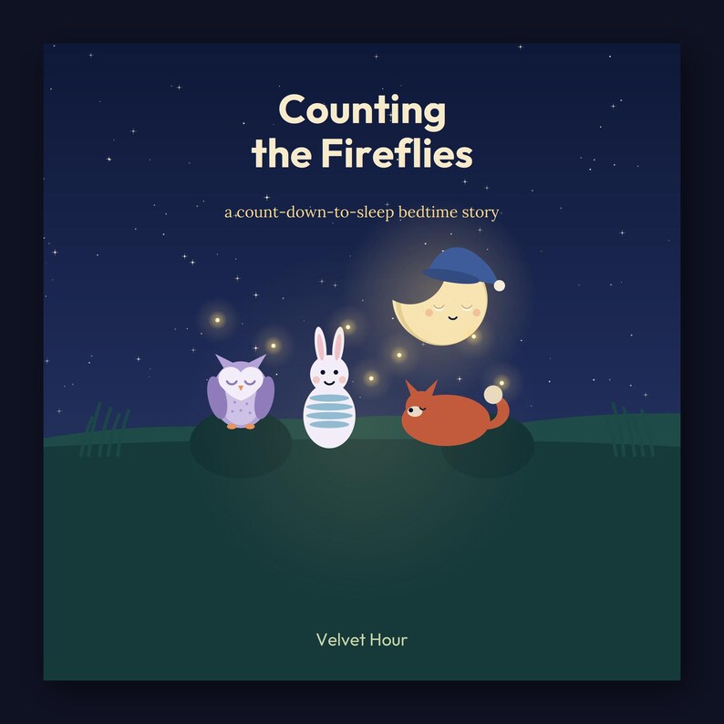 Counting the Fireflies - printable bedtime picture book | Instant Download | Printable PDF image 1