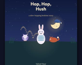 Hop, Hop, Hush - printable bedtime picture book | Instant Download | Printable PDF
