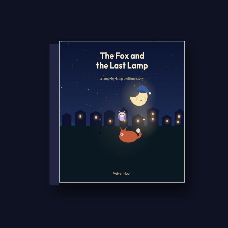 The Fox and the Last Lamp - printable bedtime picture book | Instant Download | Printable PDF image 2