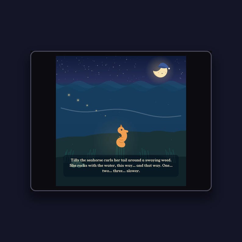 The Turtle Who Counted Waves - printable bedtime picture book | Instant Download | Printable PDF image 3