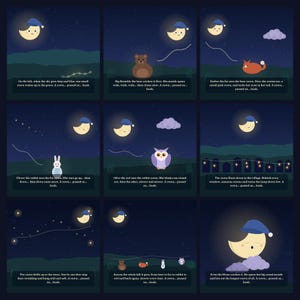 The Longest Yawn - printable bedtime picture book | Instant Download | Printable PDF image 4