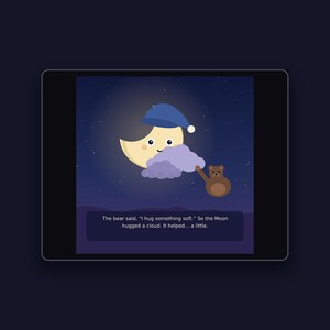La Luna que no podía dormir - Libro ilustrado para la hora de dormir (imprimible) / Descarga instantánea / PDF imprimible imagen 3