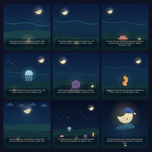The Humming Shell - printable bedtime picture book | Instant Download | Printable PDF image 4