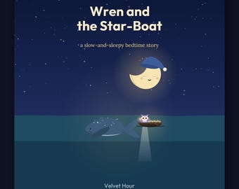 Wren and the Star-Boat - printable bedtime picture book | Instant Download | Printable PDF