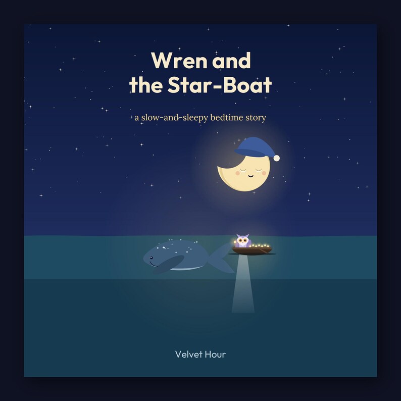 Wren and the Star-Boat - printable bedtime picture book | Instant Download | Printable PDF image 1