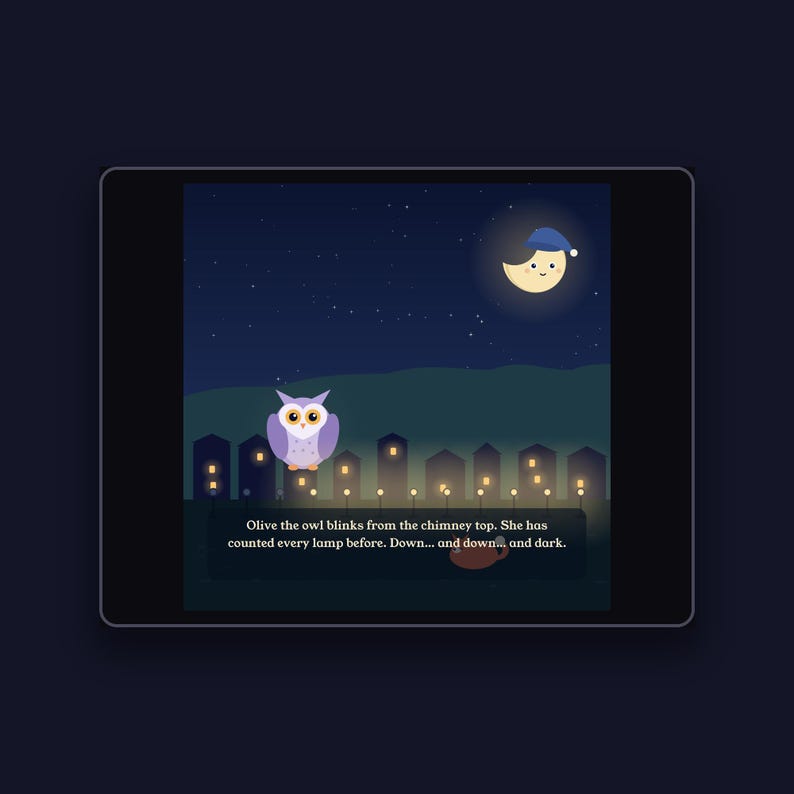 The Fox and the Last Lamp - printable bedtime picture book | Instant Download | Printable PDF image 3