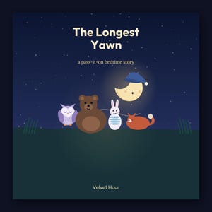 The Longest Yawn - printable bedtime picture book | Instant Download | Printable PDF image 1