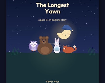 The Longest Yawn - printable bedtime picture book | Instant Download | Printable PDF