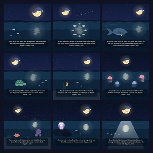 La Luna en el Agua - Libro ilustrado para la hora de dormir (imprimible) / Descarga instantánea / PDF imprimible imagen 4