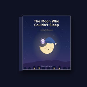 La Luna que no podía dormir - Libro ilustrado para la hora de dormir (imprimible) / Descarga instantánea / PDF imprimible imagen 2