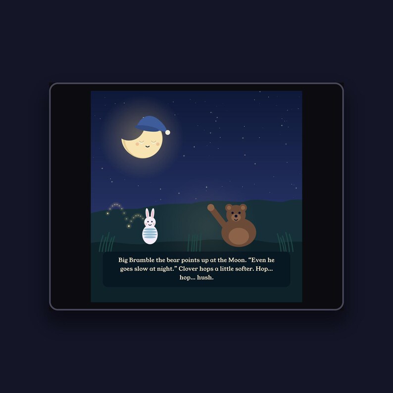 Hop, Hop, Hush - printable bedtime picture book | Instant Download | Printable PDF image 3