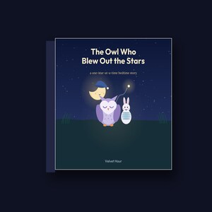 The Owl Who Blew Out the Stars - printable bedtime picture book | Instant Download | Printable PDF image 2