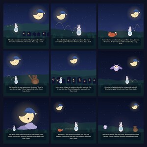 Hop, Hop, Hush - printable bedtime picture book | Instant Download | Printable PDF image 4