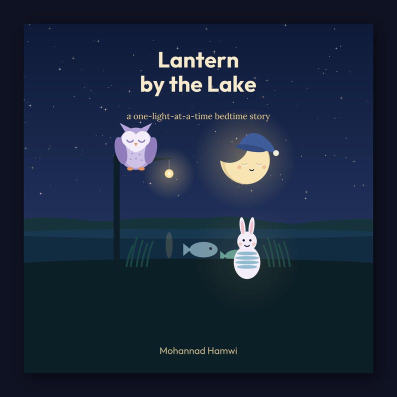 Lantern by the Lake - printable bedtime picture book | Instant Download | Printable PDF image 1