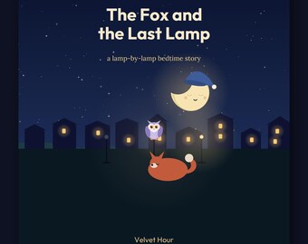 The Fox and the Last Lamp - printable bedtime picture book | Instant Download | Printable PDF