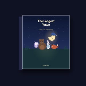 The Longest Yawn - printable bedtime picture book | Instant Download | Printable PDF image 2
