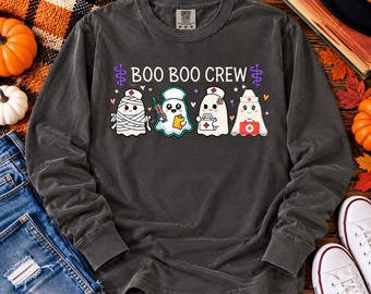 Boo Boo Crew Crewneck Sweatshirt  Comfort Colors® Style
