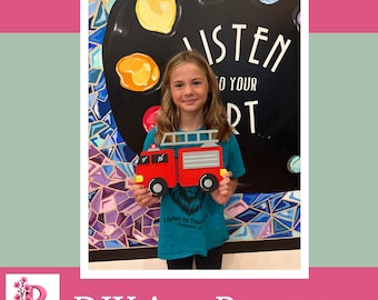 Fire Truck Wooden Painting Kit – DIY Art Activity for Kids (5+)