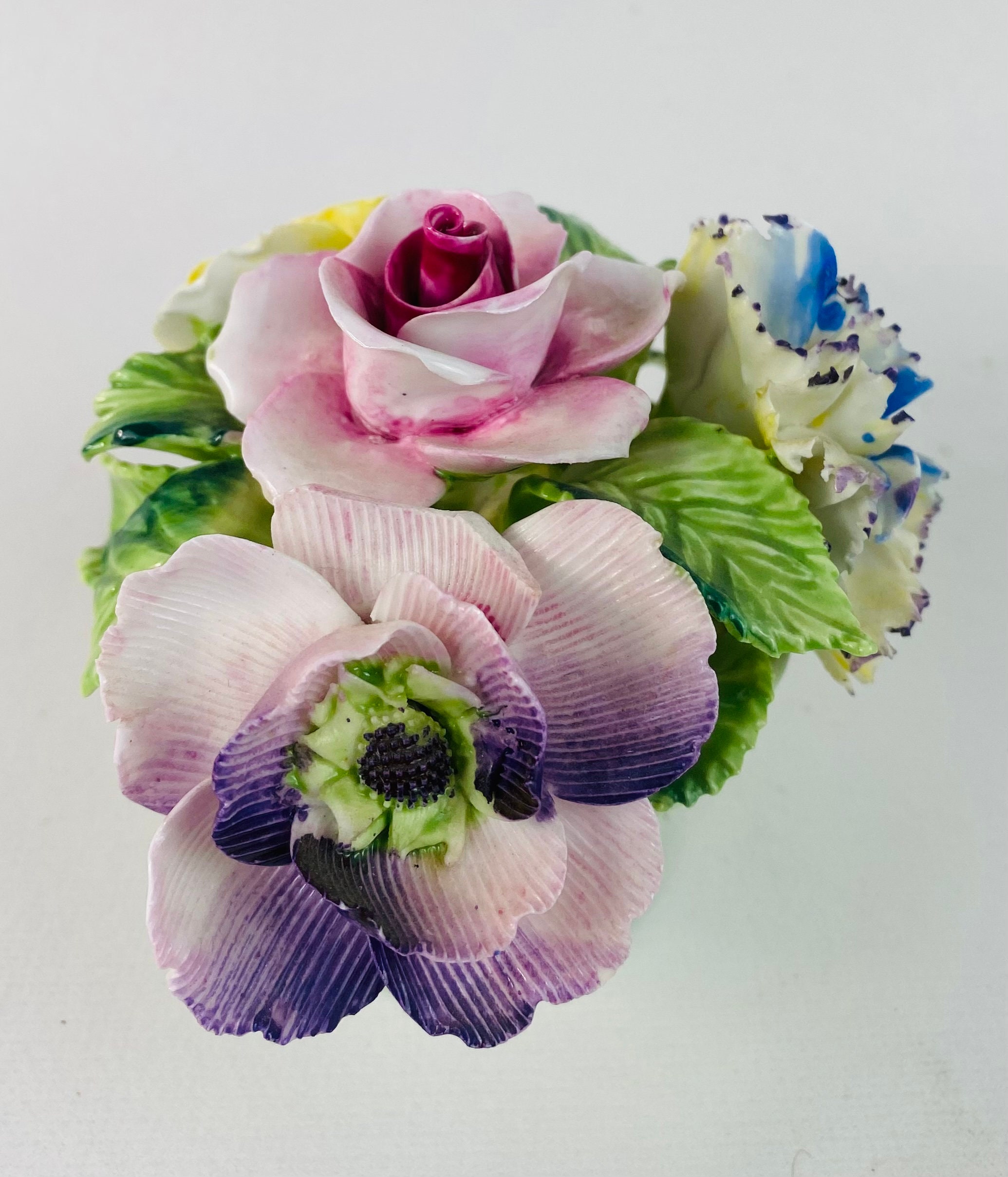 Vintage Radnor Bone China 3-D Floral @ Basket Made in England