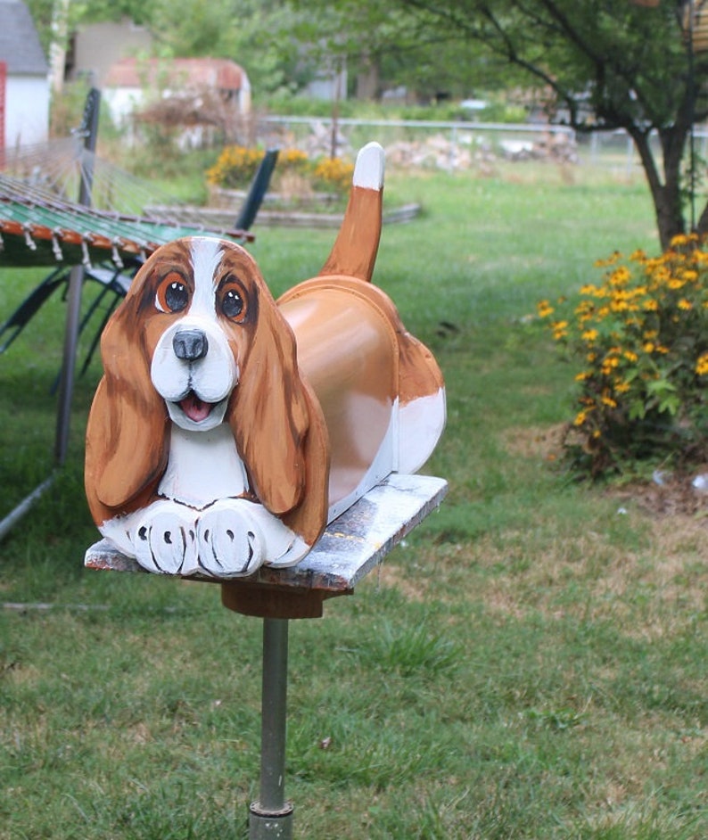 Basset Hound Mailbox Basset hound gift painted mailbox Etsy