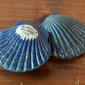 Vintage Chatham Pottery Shell Paperweights - Pair - The Chatham Squire 2000