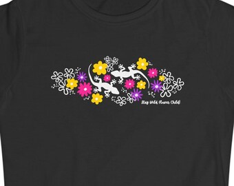Gecko Flower Womens Tee | Stay Wild Flower Child