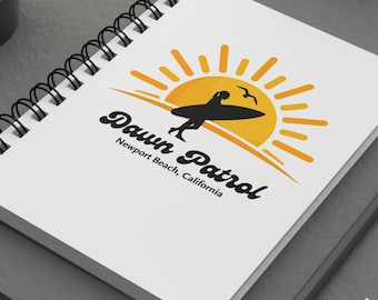 Dawn Patrol Surf Logo Spiral Bound Journal | Newport Beach Notebook