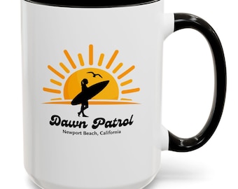 Dawn Patrol Surf Mug | Ceramic Coffee Cup with Color Interior