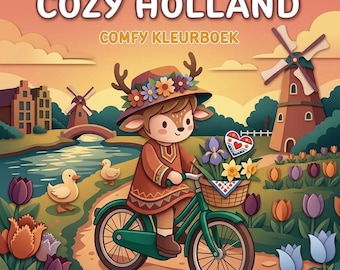 Gezellig Hollands kleurboek | Ontspannende kleurplaten in Nederlandse stijl