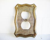 Mid Century Regency Switchplate 2 Way Outlet Price for 1 Light Switch Cover Gold Bronze